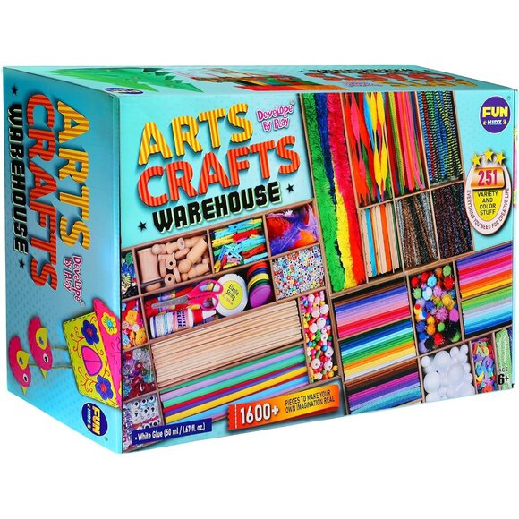 3 Layers Jumbo Arts and Crafts Supplies Warehouse Biggest Chest Box 17.91Wx12.4
